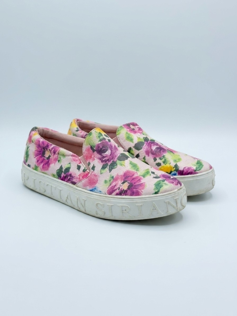 Christian Siriano Pink Floral Slip-On Sneakers